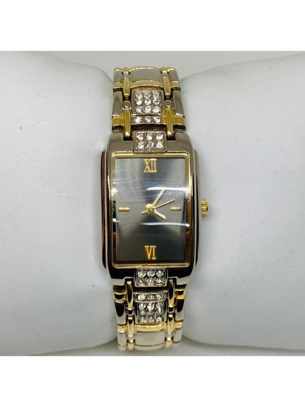 Allude women watch 20mm Quartz analog two tone rhinestones up to 6.75” running